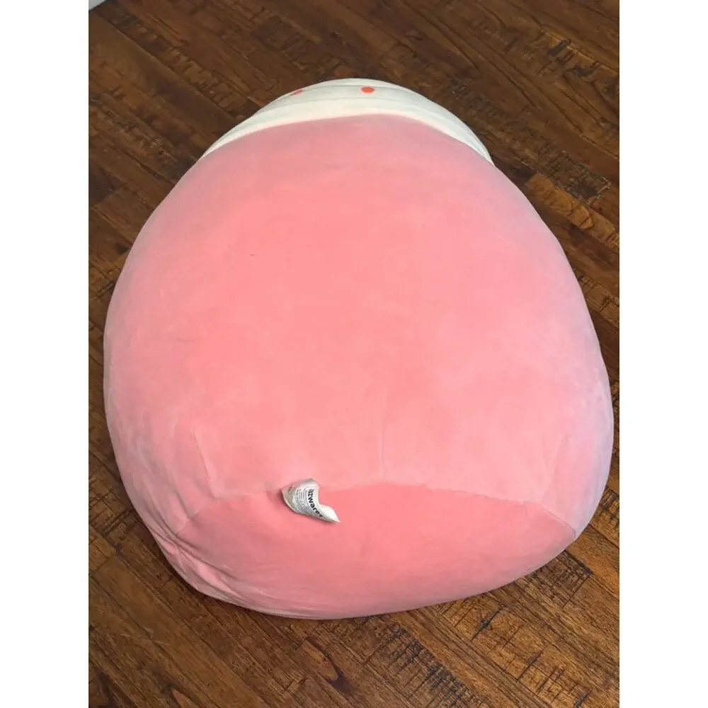 The Squishmallows Large 16” Pink Peachy By Shelby’s Peach Milkshake
